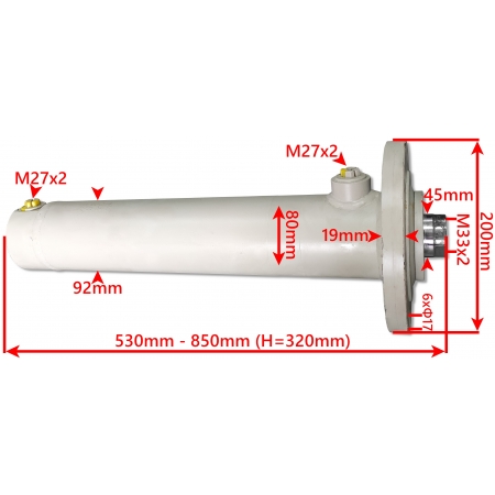 SIŁOWNIK CYLINDER PRASA HYDRAULICZNA ŁUPIARKA 320MM